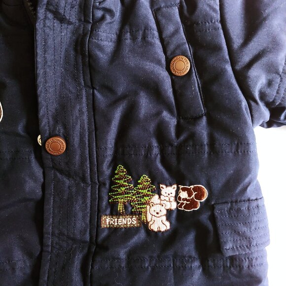 London Fog Baby Boys Front-Snap Zipper Bunting Snowsuit 9 Months - Picture 3 of 11